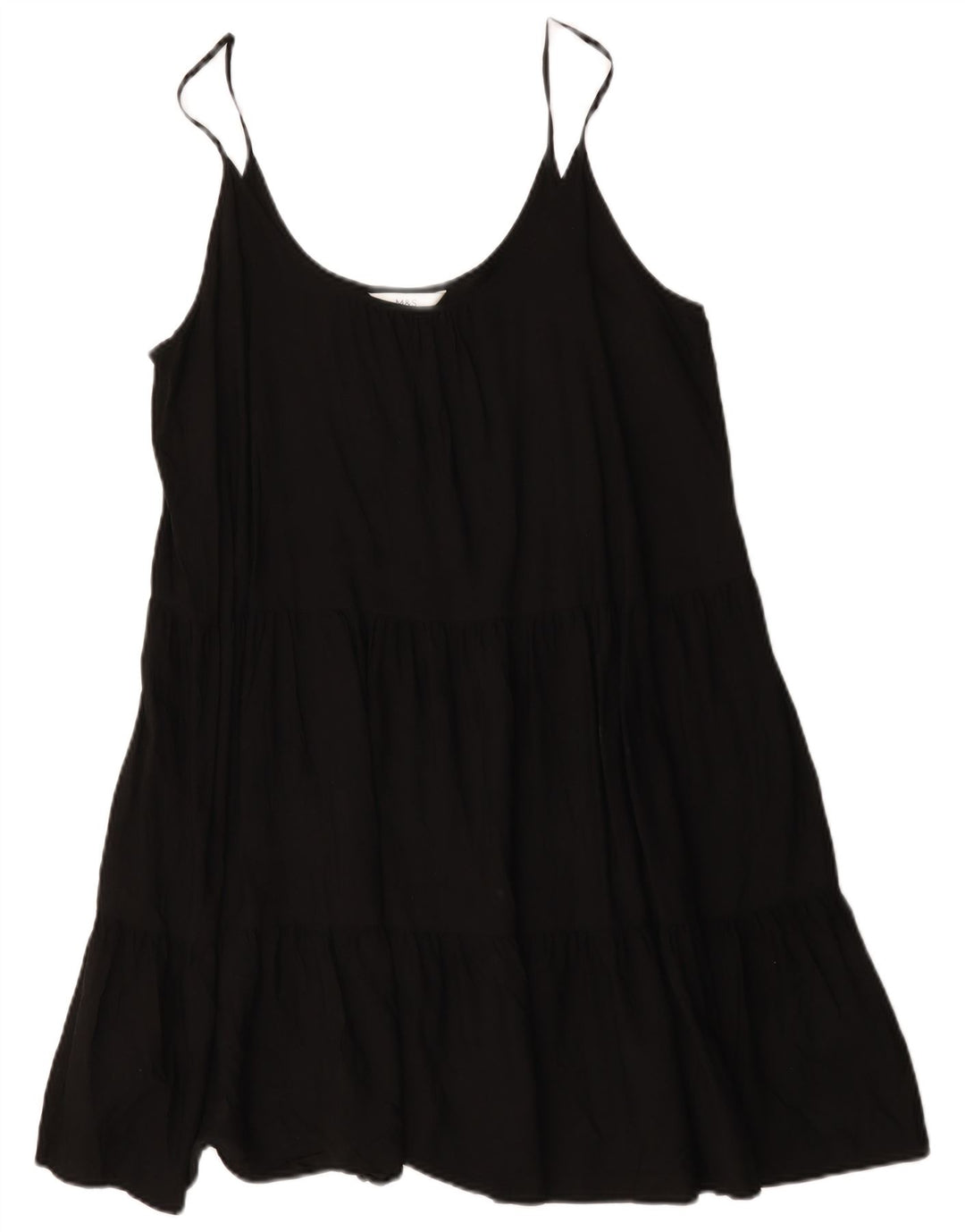 Vestito estivo da donna Marks & Spencer UK 18 XL viscosa nera