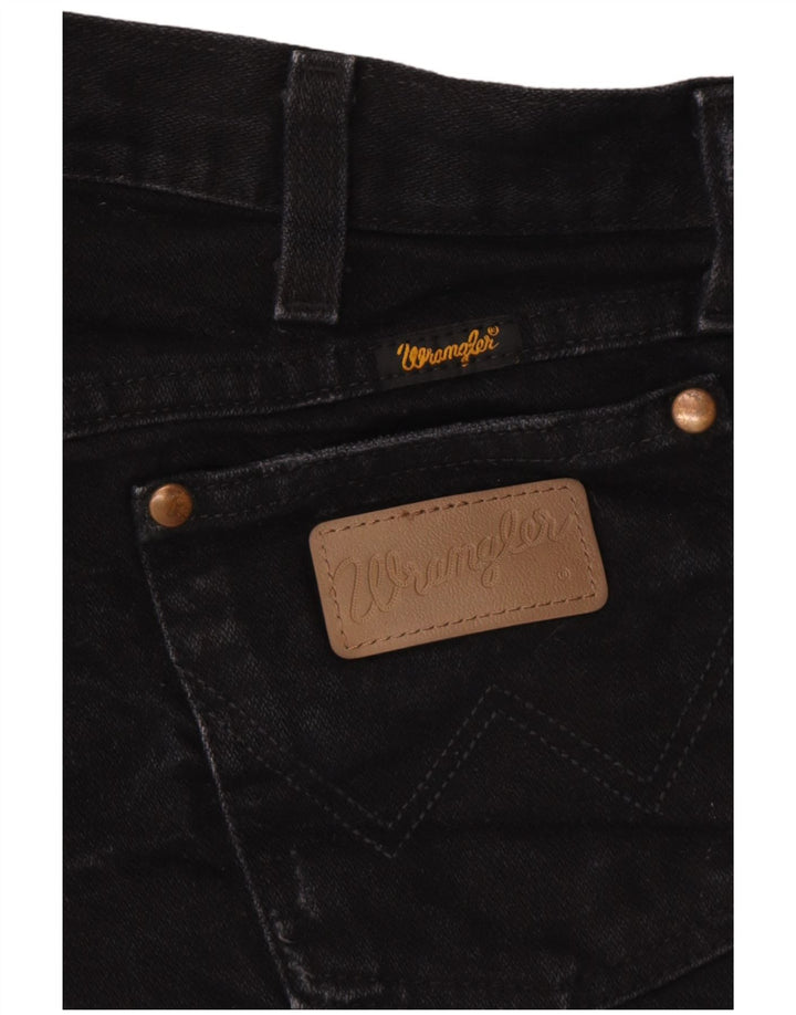 Pantaloncini di jeans invecchiati da donna WRANGLER W32 grandi neri