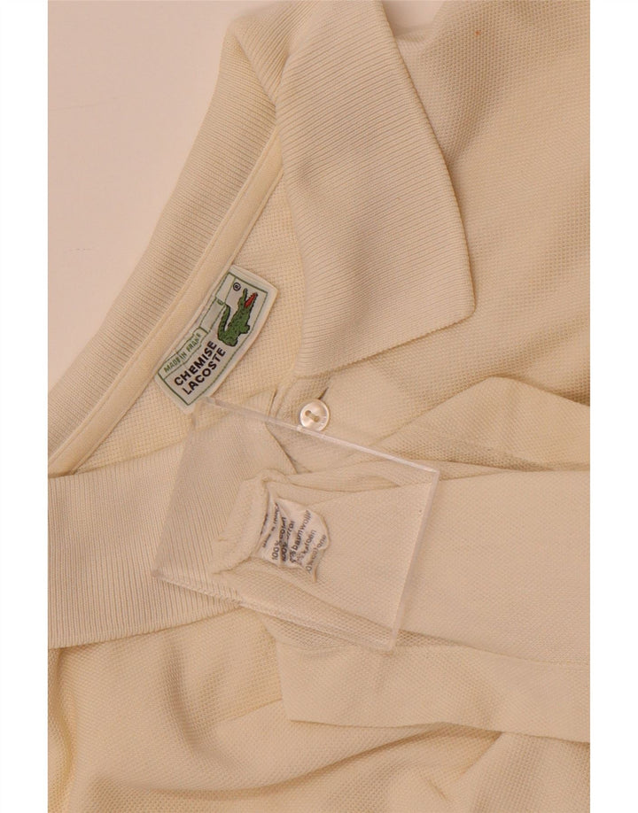 Polo da uomo Lacoste taglia 6 XL in cotone bianco