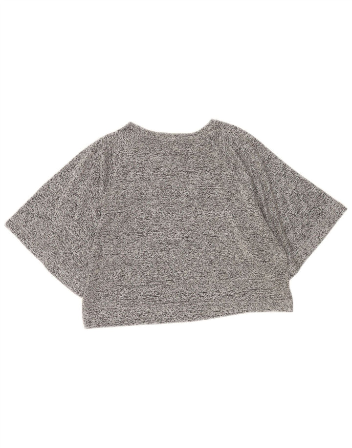 T-shirt corta da donna Zara UK 14 grigio medio screziato