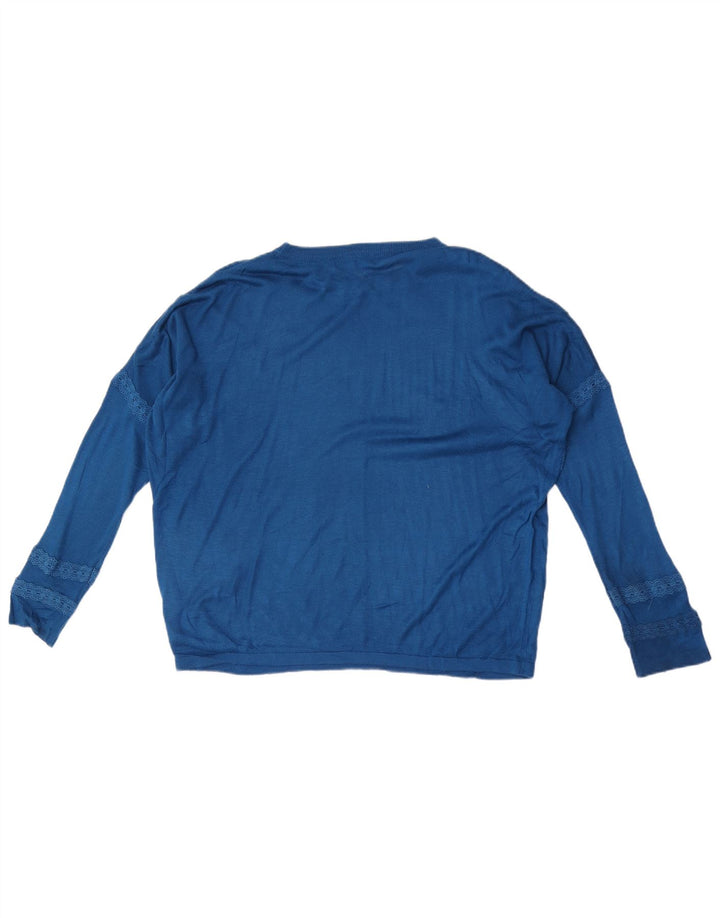 Maglione maglione oversize con scollo a barca da donna Marks & Spencer UK 14 Blu medio