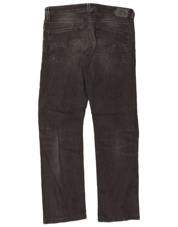 Jeans dritti regolari da uomo Diesel Larkee W34 L32 cotone grigio