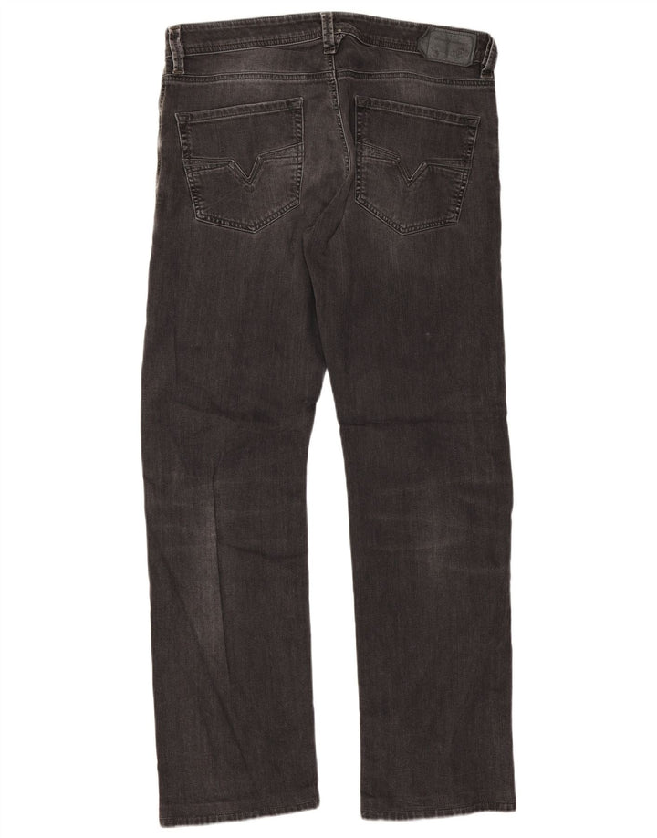 Jeans dritti regolari da uomo Diesel Larkee W34 L32 cotone grigio