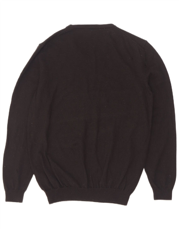 Maglione Hugo Boss da uomo con scollo a V XL in lana vergine nera