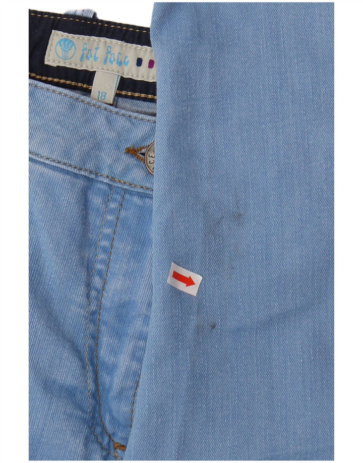 FAT FACE Jeans corti da donna UK 18 XL W36 L22 Cotone blu