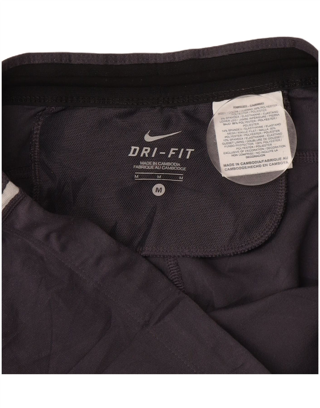 Leggings Nike Dri Fit Capri da donna UK 12 poliestere grigio medio
