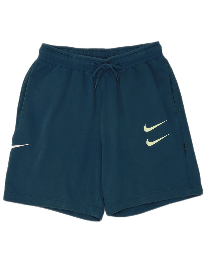 Pantaloncini sportivi Nike da uomo con grafica piccola in cotone blu