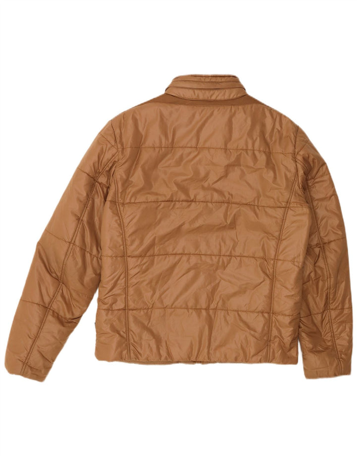 GEOX Mens Respira Padded Jacket UK 40 Large Brown Polyester