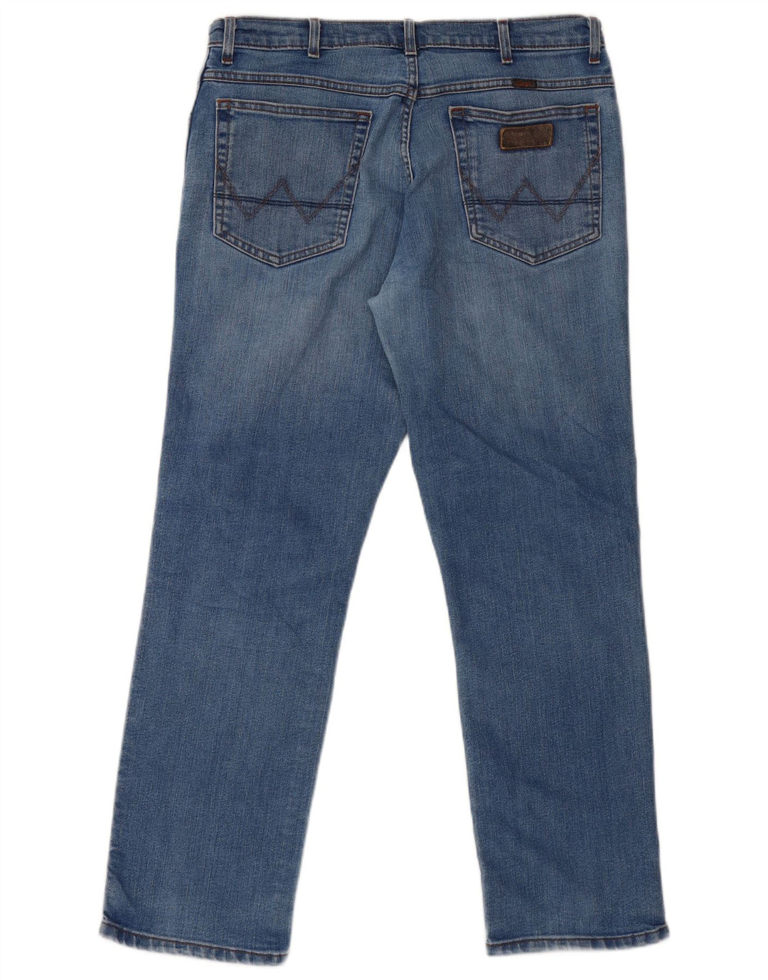 Jeans dritti elasticizzati Texas Wrangler da uomo W36 L30 cotone blu