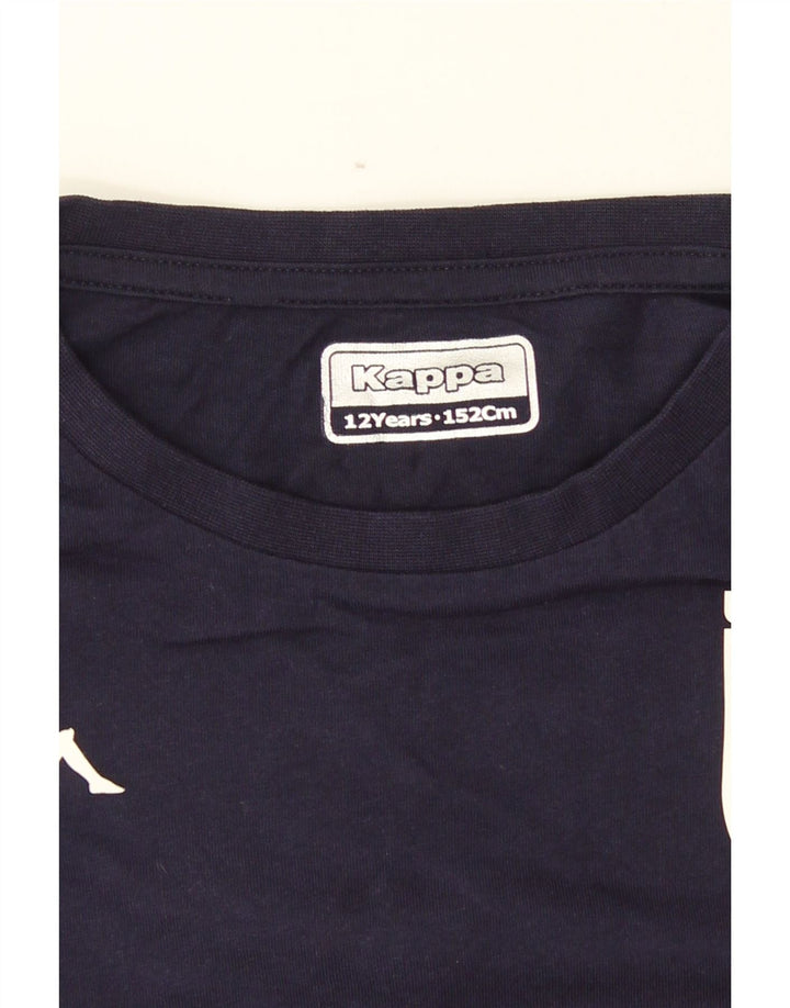 T-shirt grafica Kappa per ragazzi 11-12 anni blu navy