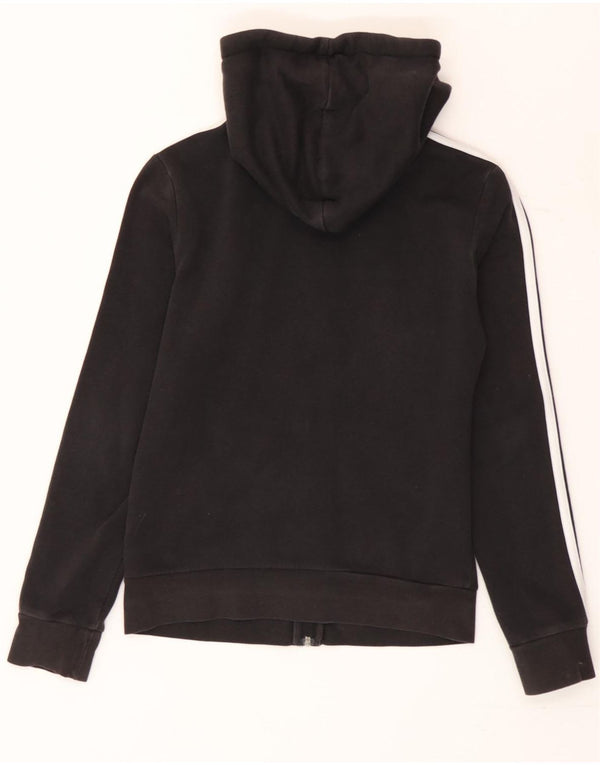 Felpa con cappuccio e zip da donna Adidas UK 4/6 XS Nera