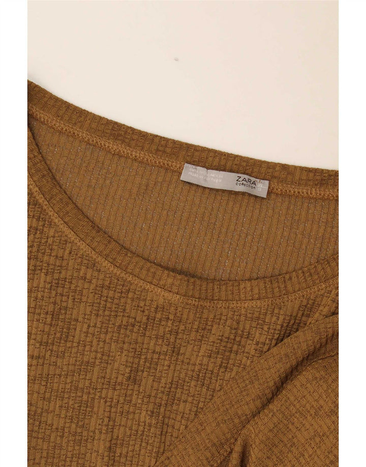 Camicetta oversize asimmetrica da donna Zara Top UK 16 Large Khaki
