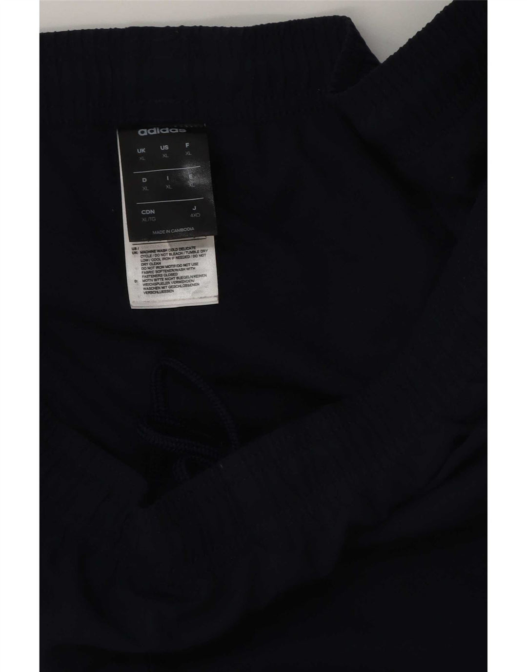 Pantaloni da tuta da uomo Adidas XL poliestere blu navy