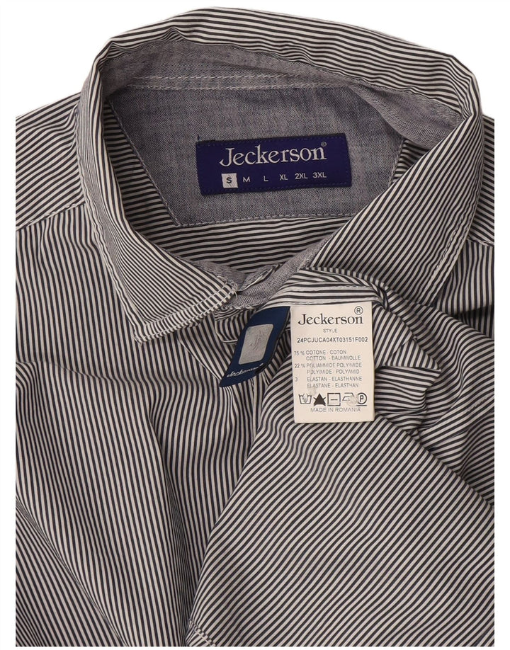 Camicia Jeckerson Uomo Piccola Cotone Gessato Blu