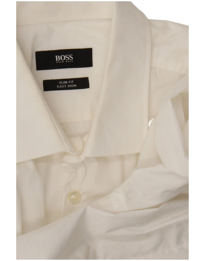 Camicia slim fit da uomo Hugo Boss bianca media