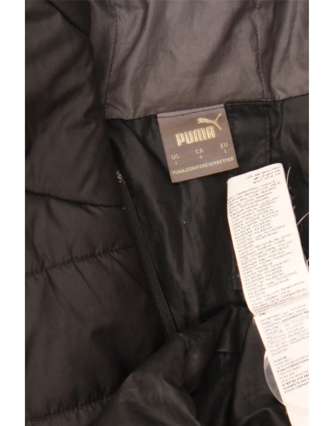 Giacca imbottita con cappuccio da uomo Puma UK 40 grande poliestere nero