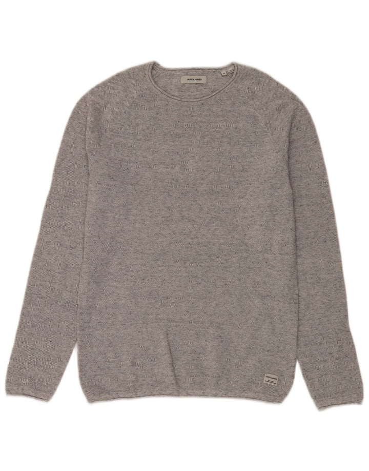 Maglione maglione girocollo da uomo Jack & Jones piccolo grigio screziato