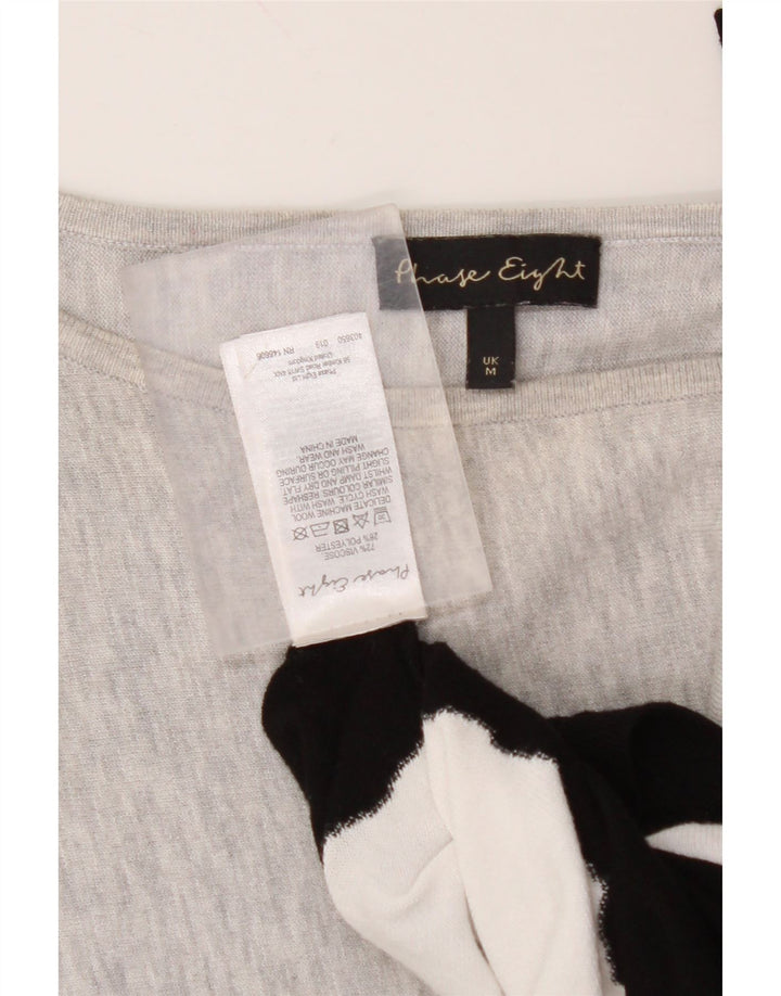 PHASE EIGHT Maglione oversize da donna con scollo a barca UK 14 Grigio medio