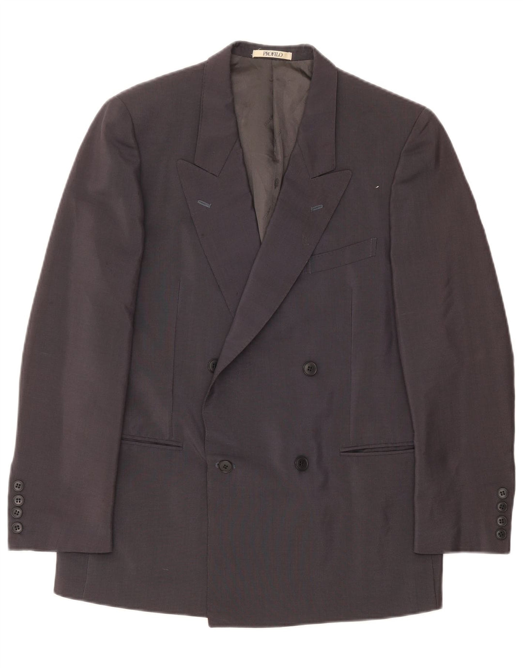 Giacca blazer doppiopetto da uomo con maniche a 3/4 Profilo UK 38 Grigio medio