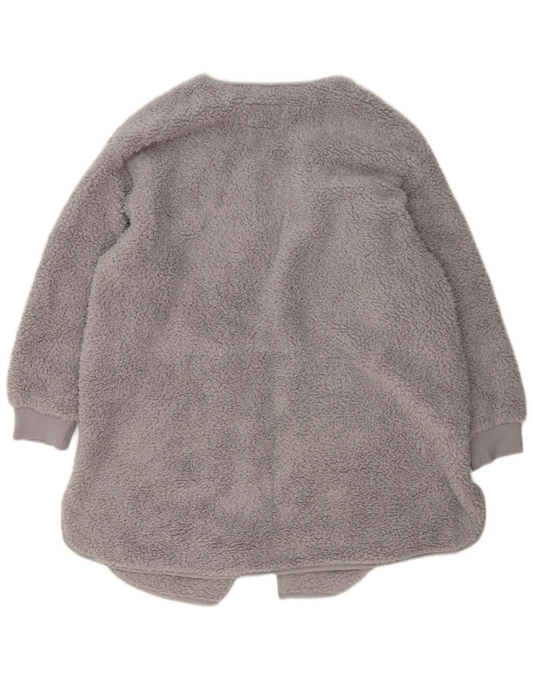 Soprabito in pile aperto oversize da donna Marks & Spencer UK 16 grande grigio