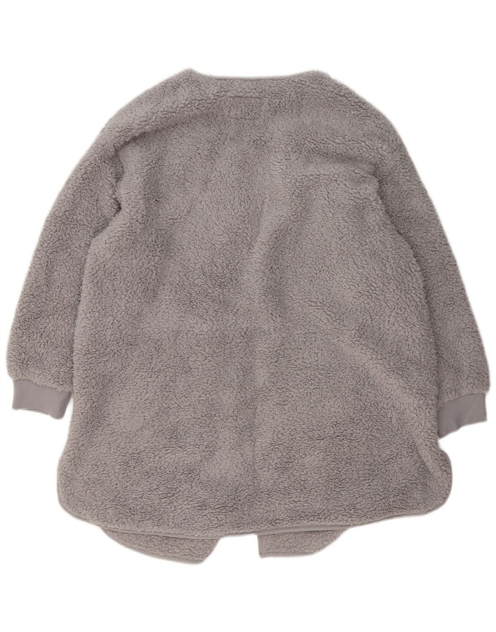 Soprabito in pile aperto oversize da donna Marks & Spencer UK 16 grande grigio