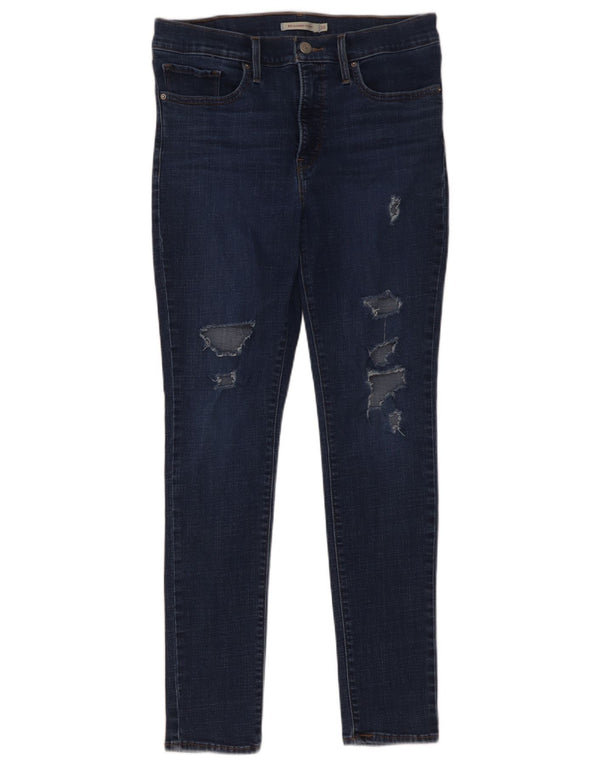 Levi's Donna 311 Jeans skinny modellanti effetto invecchiato W30 L30 cotone blu navy
