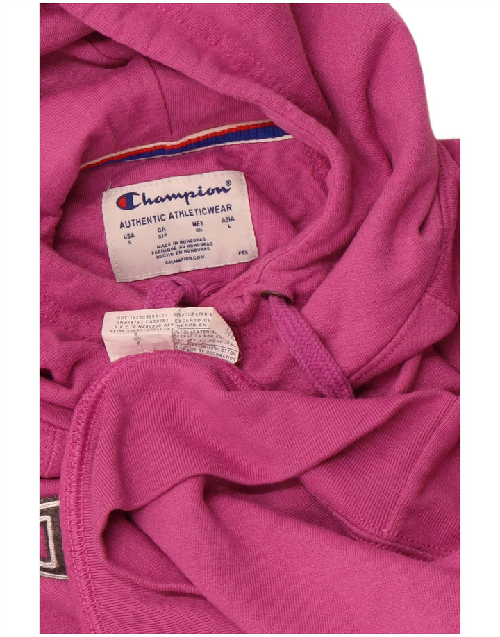 Maglione con cappuccio grafico da donna CHAMPION UK 10 piccolo poliestere rosa