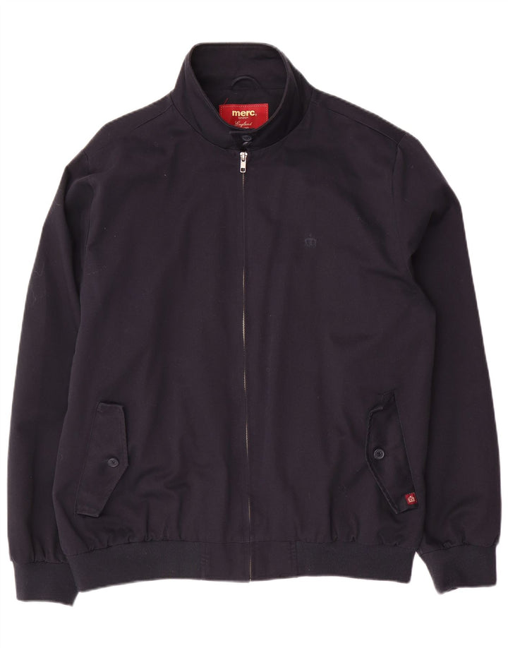 Giacca Bomber Merc Mens UK 42 XL Blu Navy Cotone