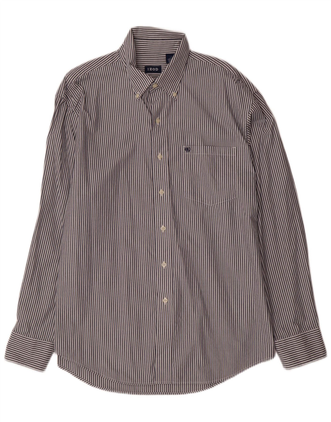 Camicia da uomo IZOD grande in cotone gessato blu navy