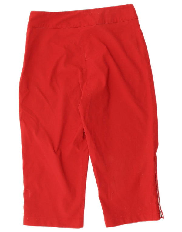 Pantaloni Capri da donna Adidas UK 14 Large W30 L19 Poliestere rosso