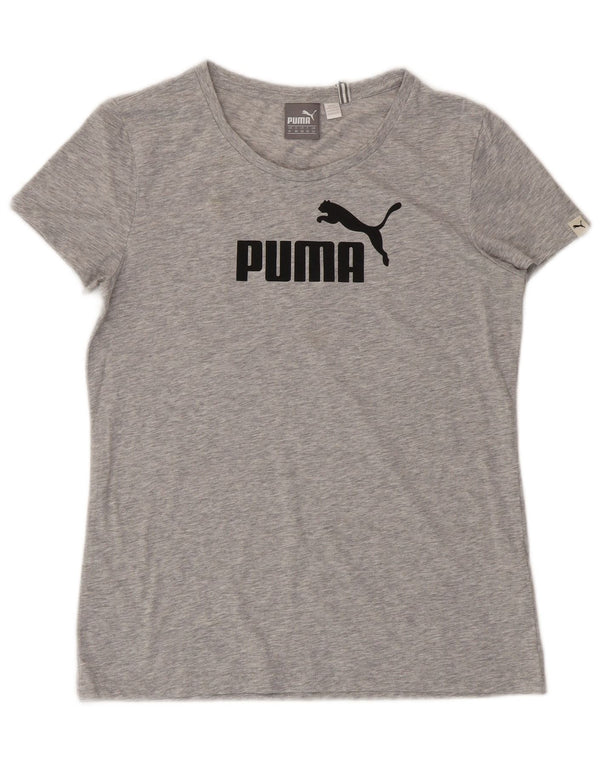 T-shirt grafica da donna Puma UK 12 Poliestere grigio medio