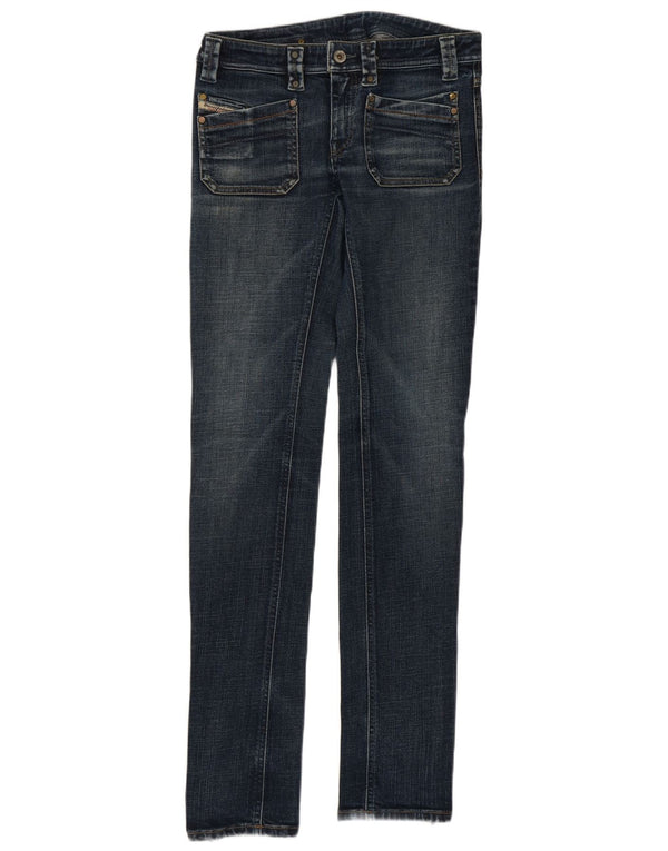 Jeans skinny a vita bassa da donna Diesel W27 L33 cotone blu