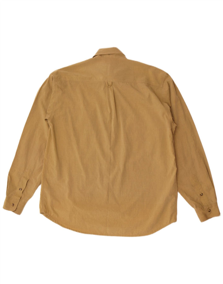 Camicia vintage da uomo grande marrone