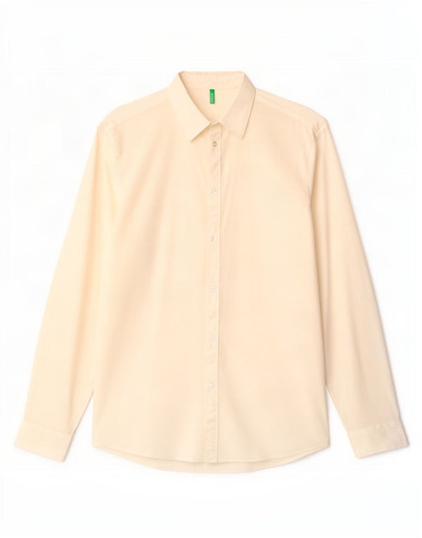 Camicia Benetton Uomo XL Cotone Bianco