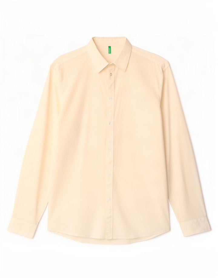 Camicia Benetton Uomo XL Cotone Bianco