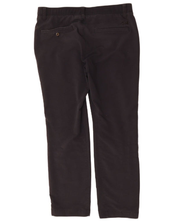 Pantaloni chino dritti da uomo Under Armour W36 L30 nylon blu navy