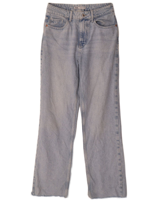 Jeans dritti da donna Zara EU 38 Small W28 L29 Cotone blu