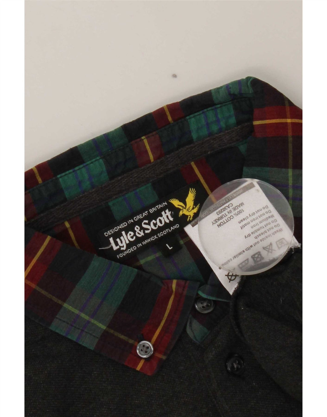 Polo da uomo a maniche corte Lyle & Scott grande classica in cotone grigio