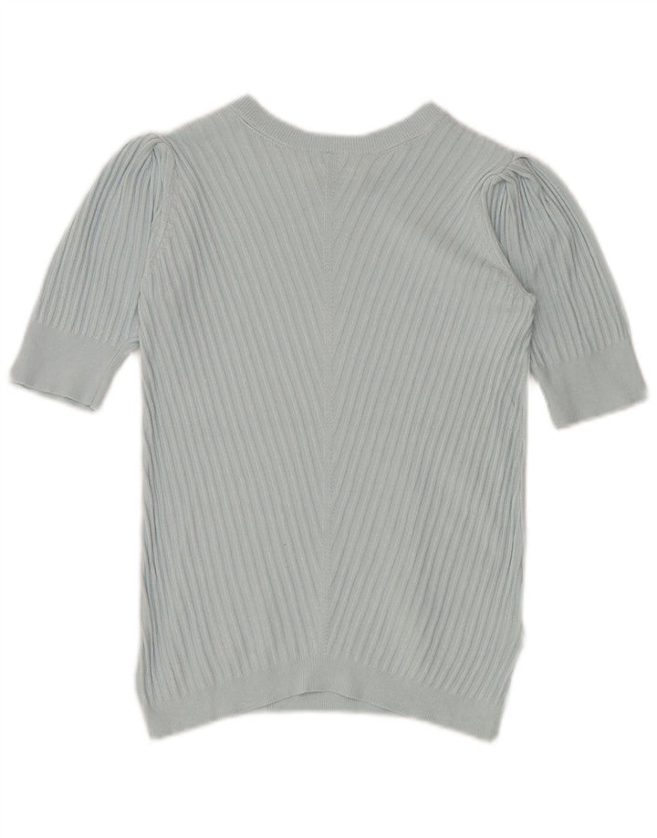 Maglione maglione girocollo corto da donna Marks & Spencer UK 10 piccolo blu