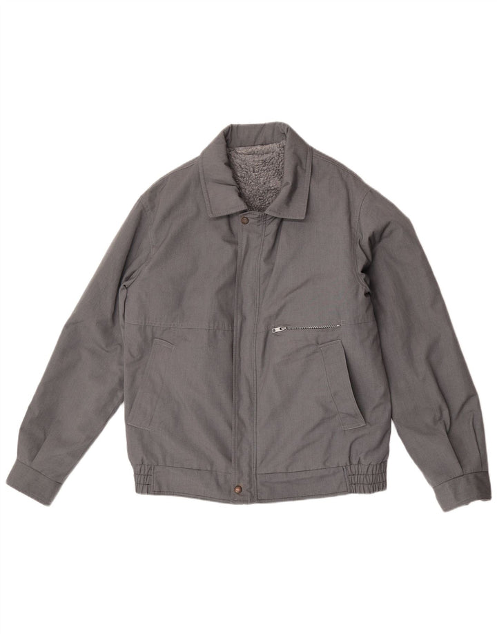 Giacca a vento bomber da uomo vintage UK 38 Grigio medio