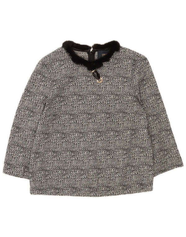 Camicetta corta da donna con maniche a 3/4 Cavalli IT 40 piccola in cotone nero