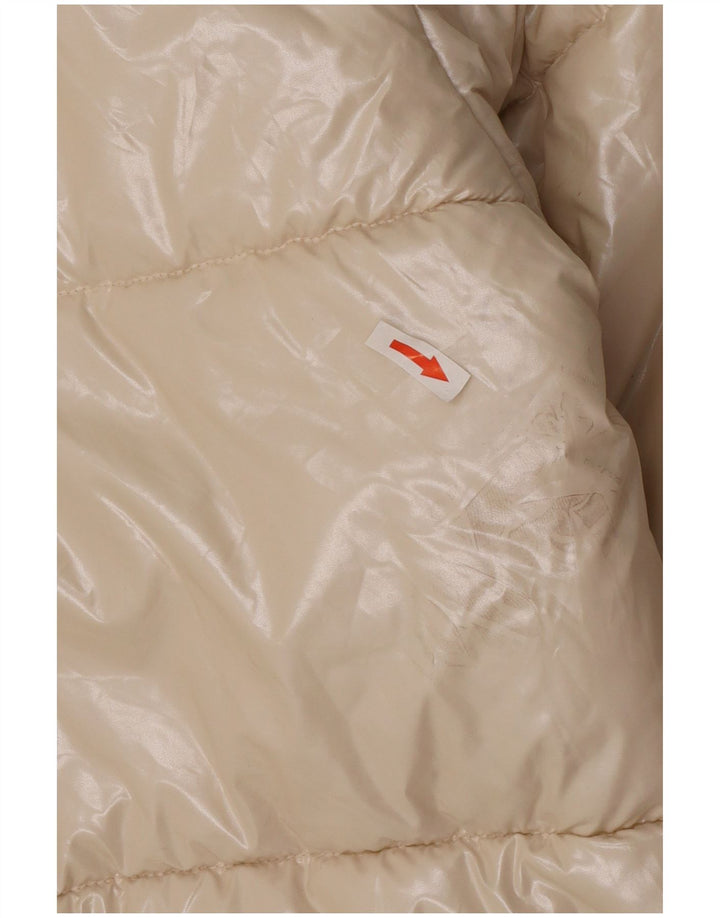 Giacca imbottita da donna Benetton UK 18 XL Beige poliammide