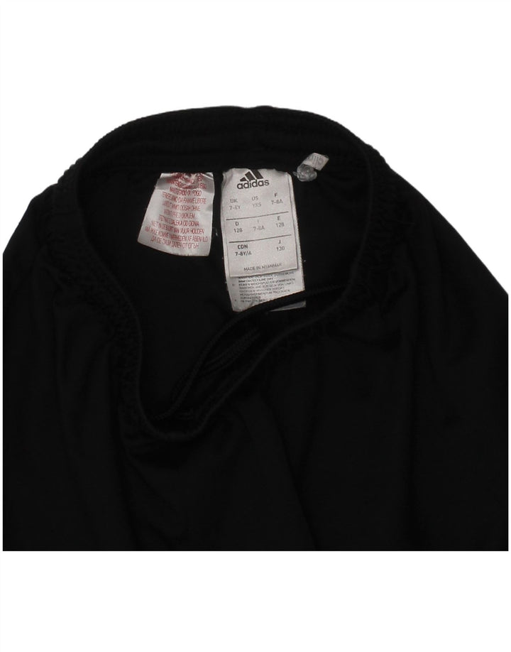 ADIDAS Boys Climalite Sport Shorts 7-8 Years  Black Polyester