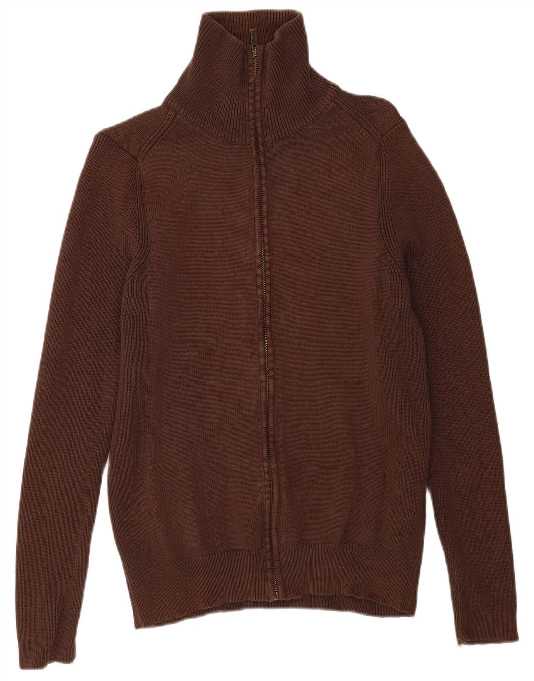 Maglione cardigan da uomo Zara grande in cotone marrone