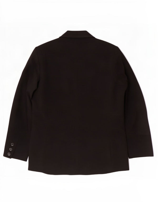 Giacca blazer a 1 bottone Marks & Spencer da donna UK 16 grande poliestere nero