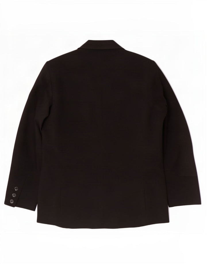Giacca blazer a 1 bottone Marks & Spencer da donna UK 16 grande poliestere nero