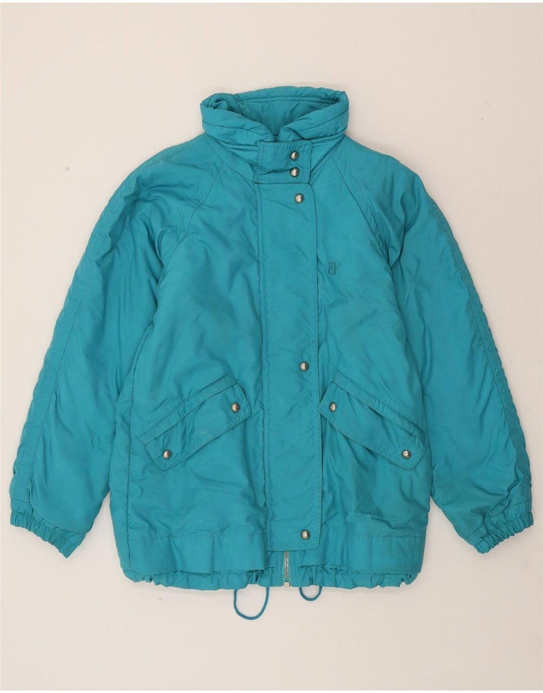 BELFE Womens Windbreaker Jacket UK 14 Medium Blue Vintage Belfe and Second-Hand Belfe from Messina Hembry 