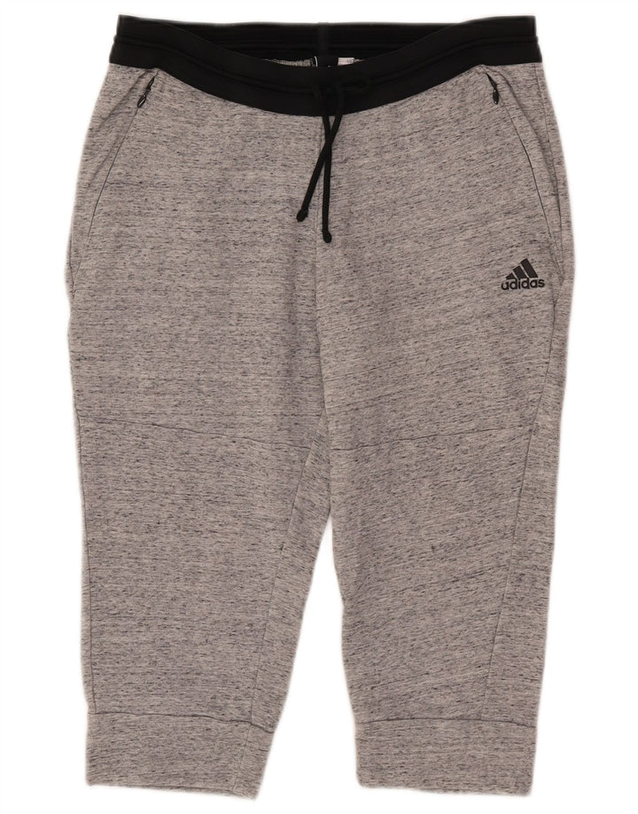 Pantaloni da tuta da uomo Adidas Capri Joggers grandi grigi screziati