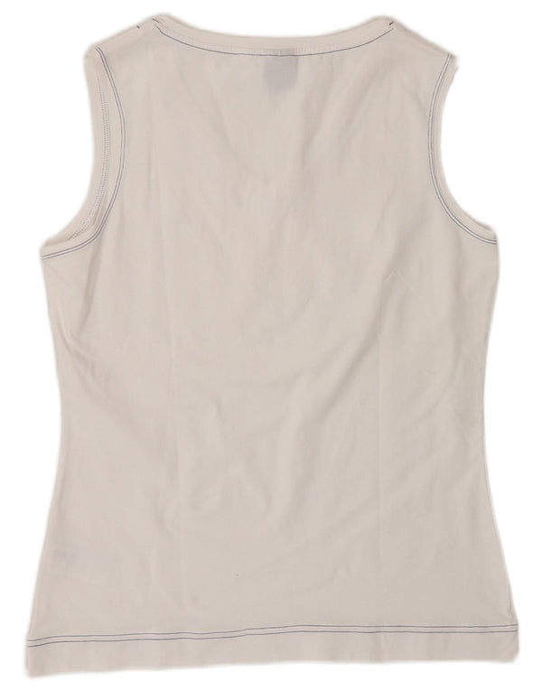 Canotta Reebok da donna UK 14 grande cotone bianco