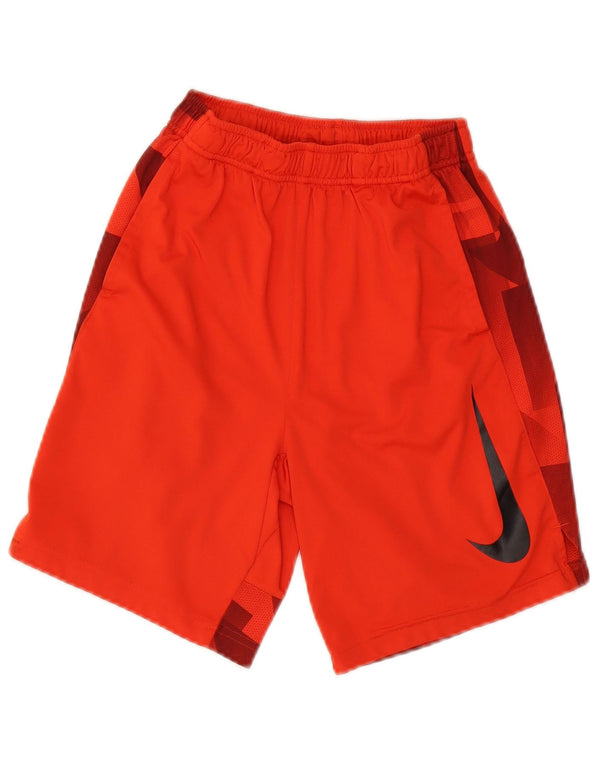Pantaloncini sportivi Nike da ragazzo Dri Fit Graphic 10-11 anni rosso medio geometrico